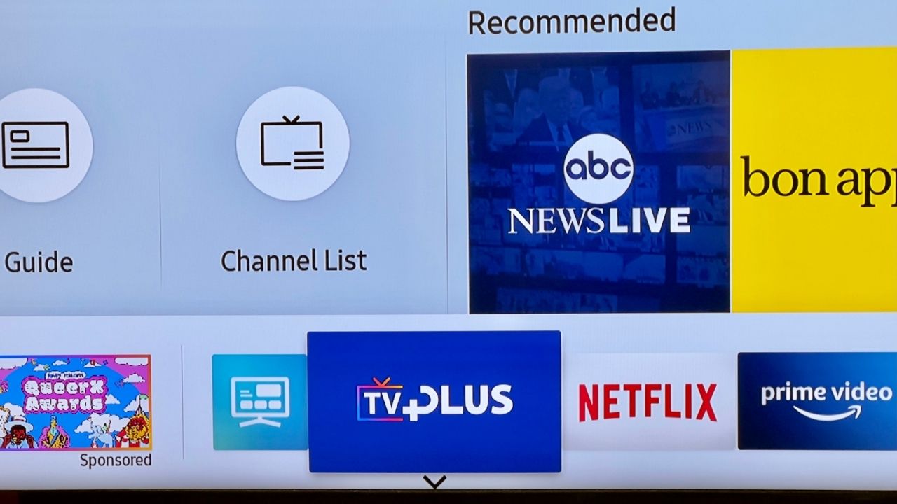 Samsung Tv Plus Select Menu Bar