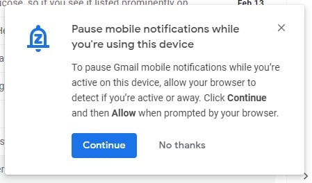 Chrome Pause Mobile Notifications
