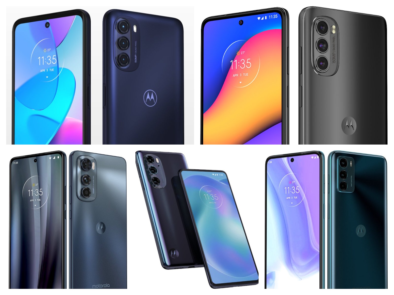 Plenty of upcoming Motorola phones have leaked with new renders