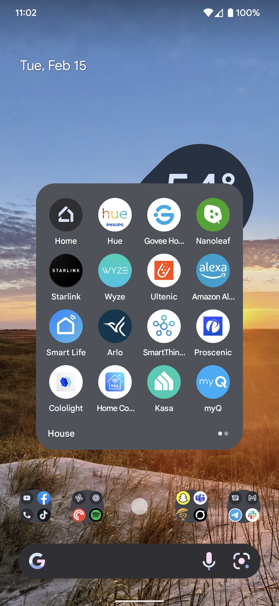 Pixel 6 Smart Home Apps Screenshot