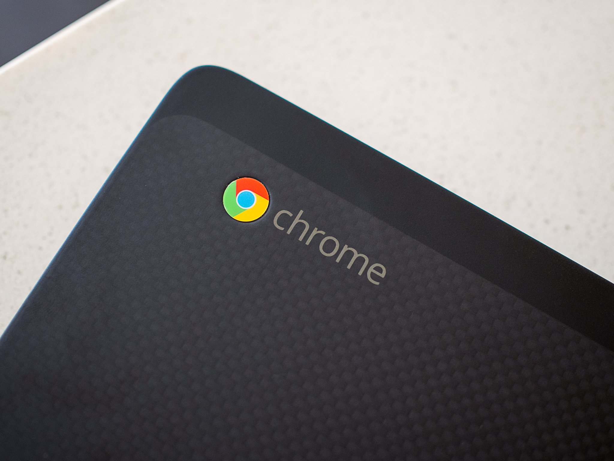Chrome OS Logo on a Dell Chromebook