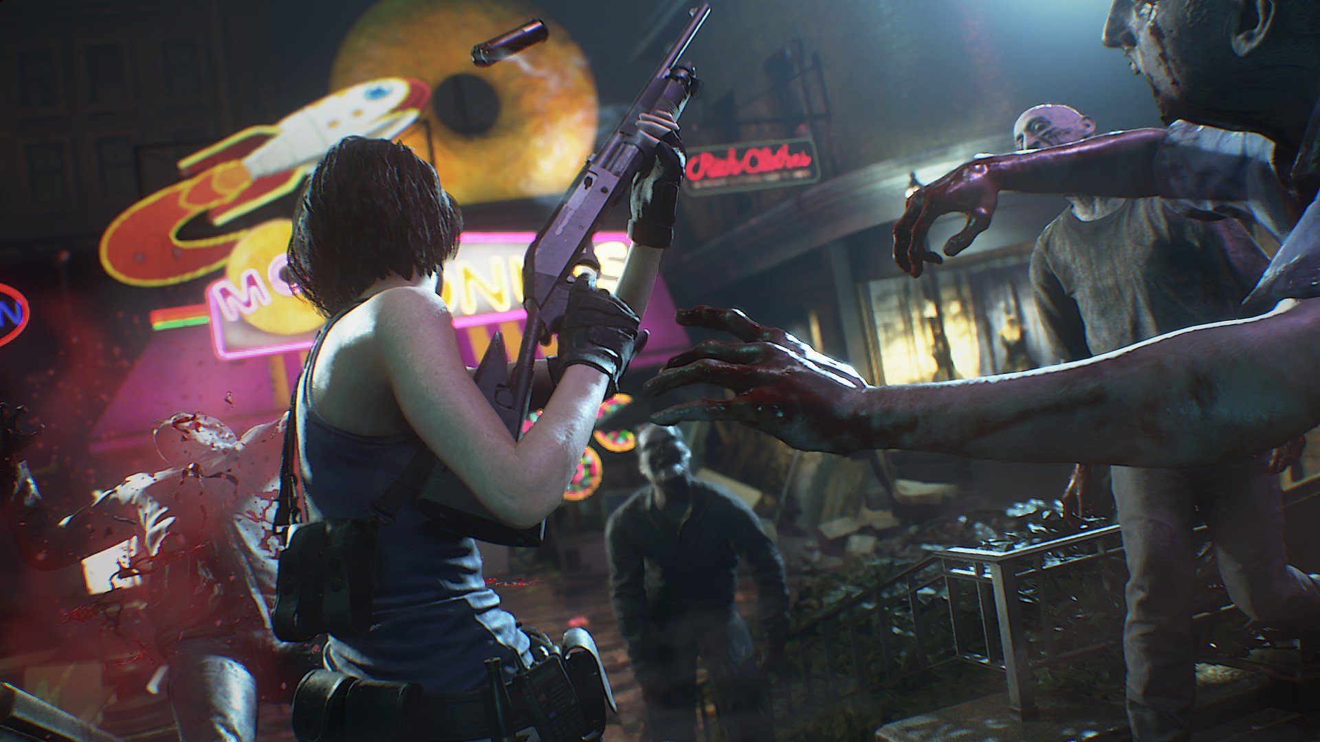 Jill Resident Evil 3 remake shotgun zombies