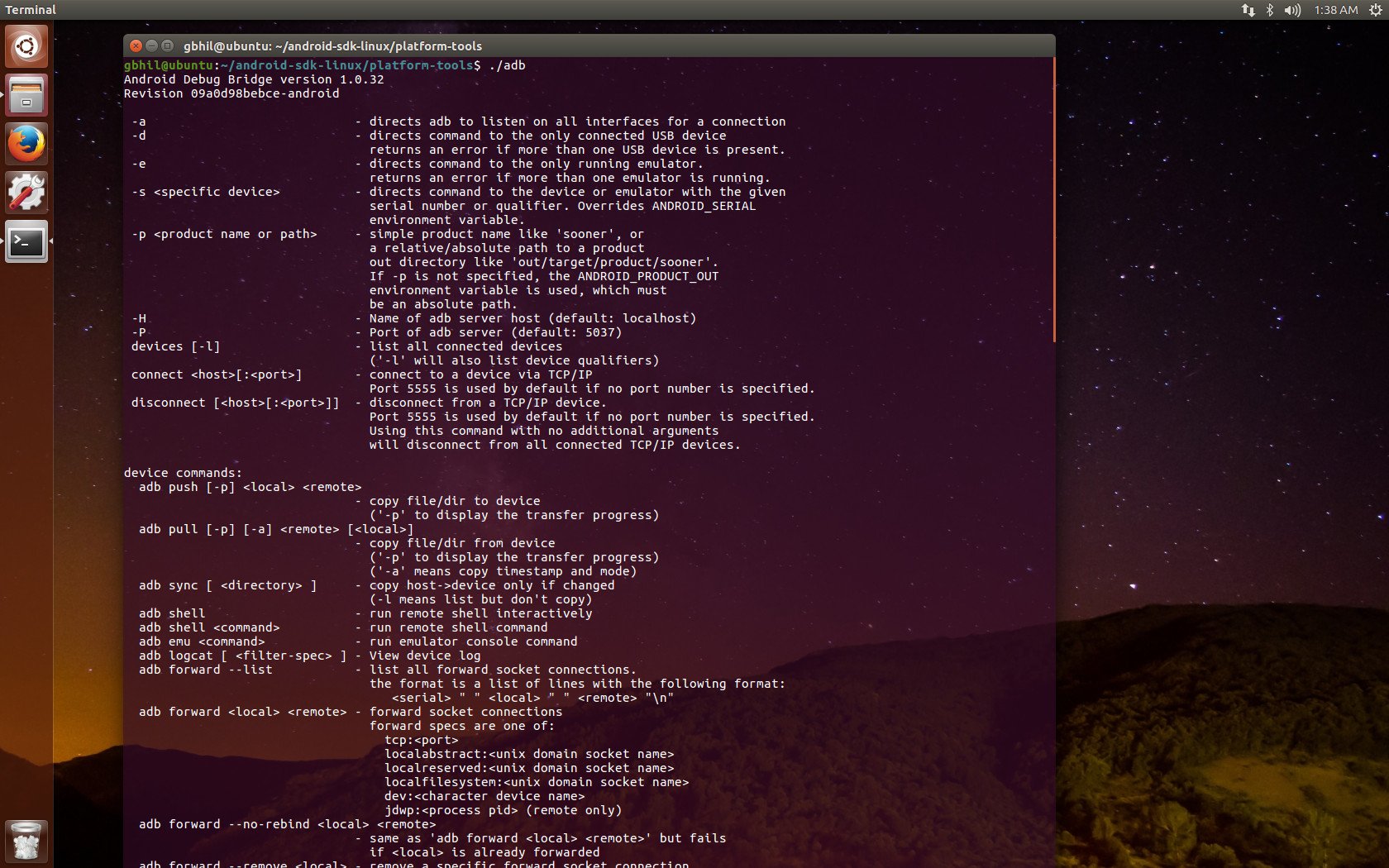 abd interface on Ubuntu Linux
