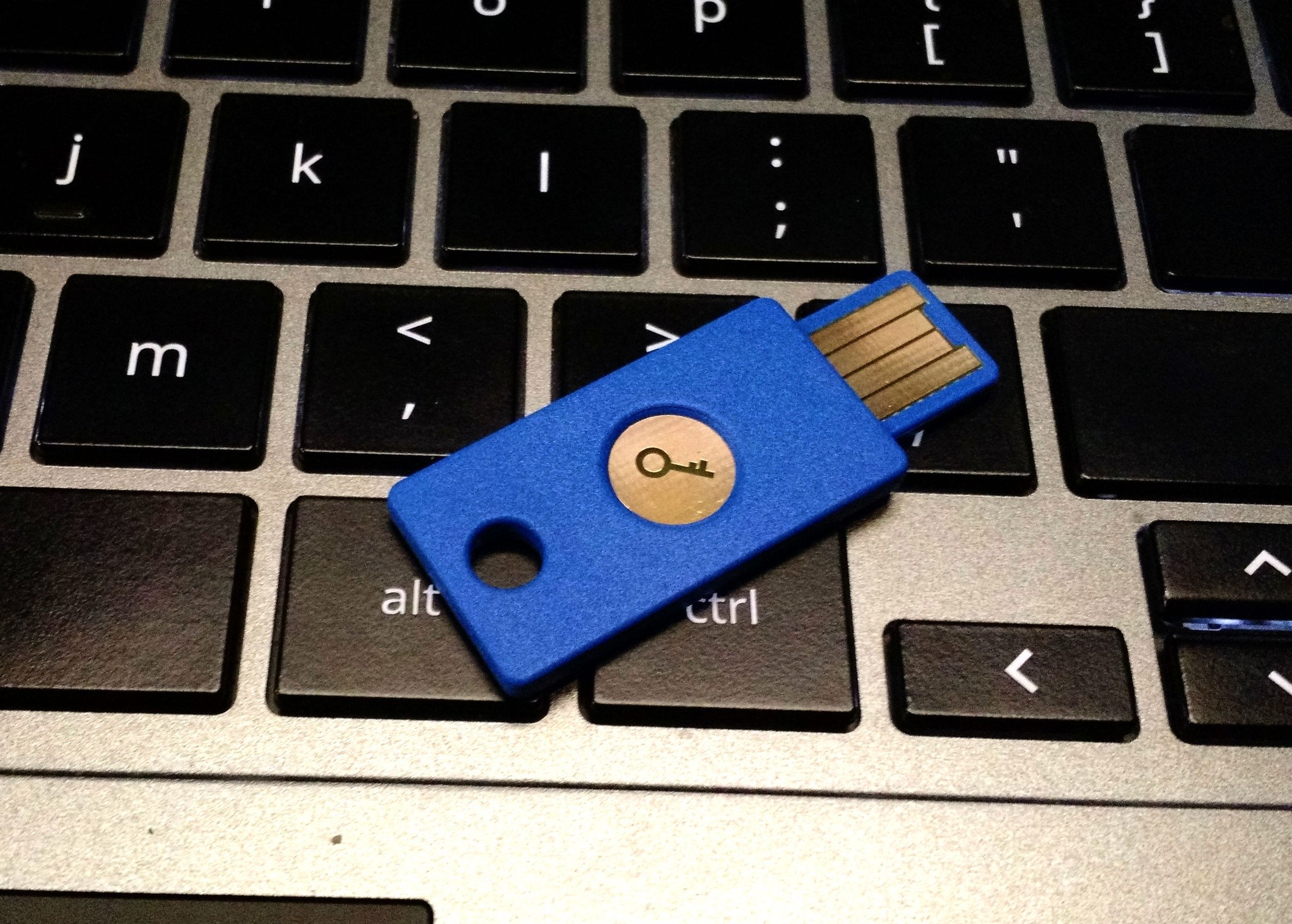 Pretty blue key to a pretty sweet account