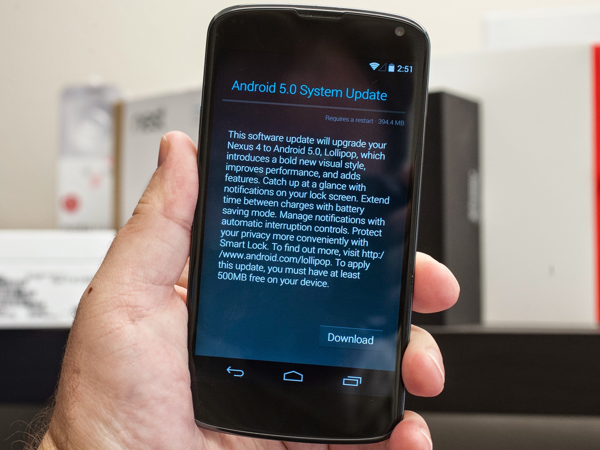 Nexus 4 update