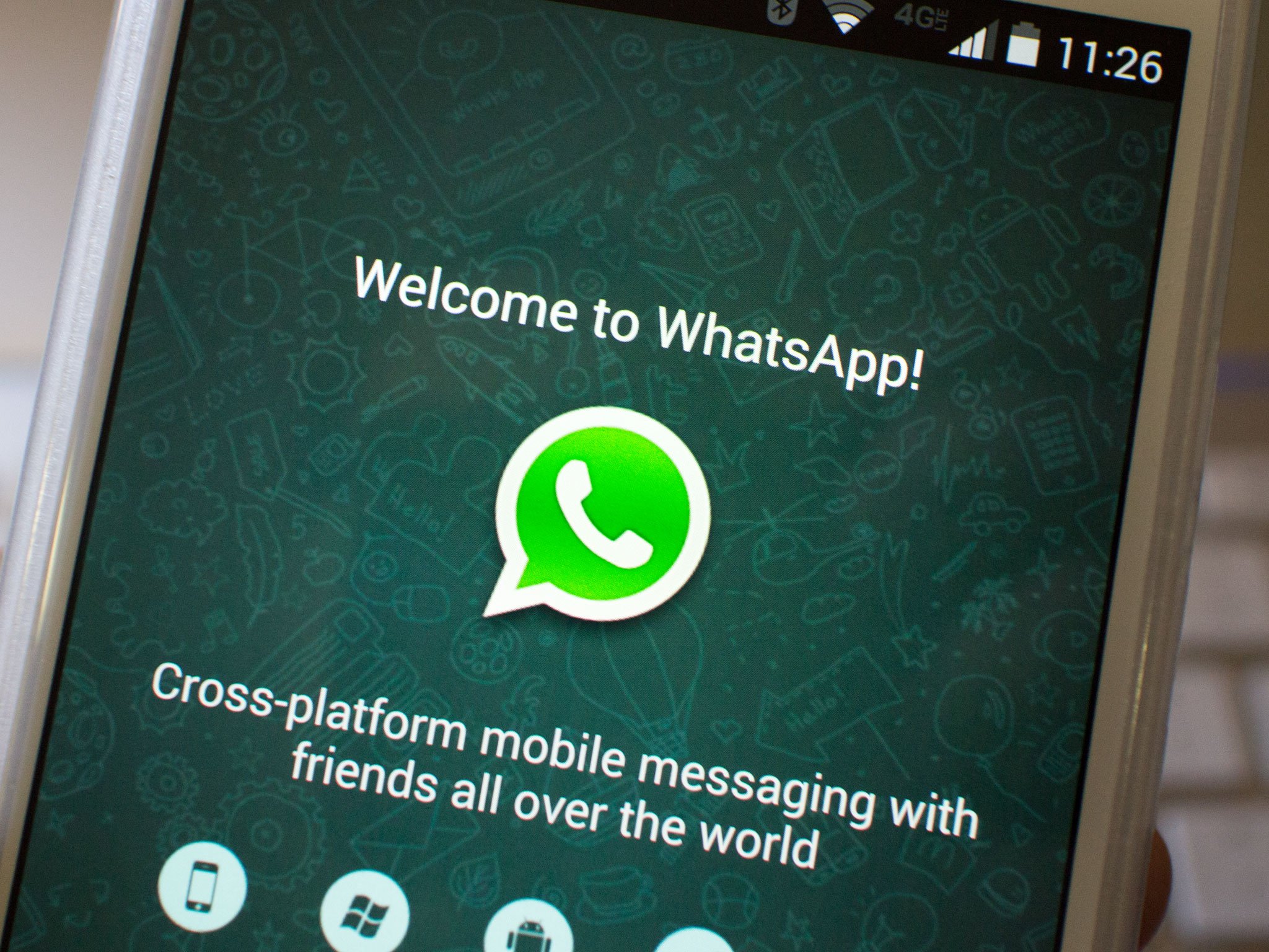 whatsapp welcome message on android