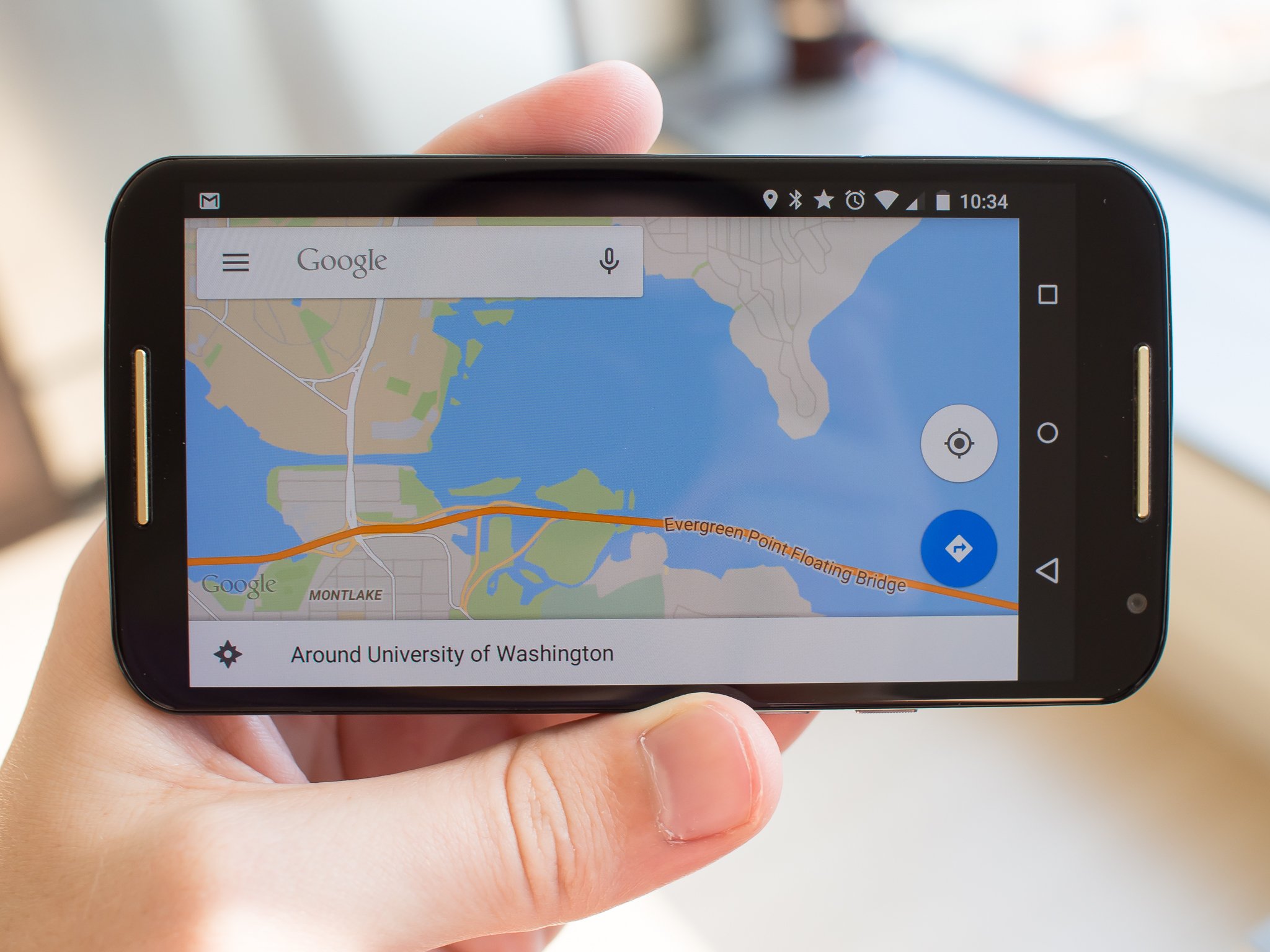 Google Maps in landscape on Android