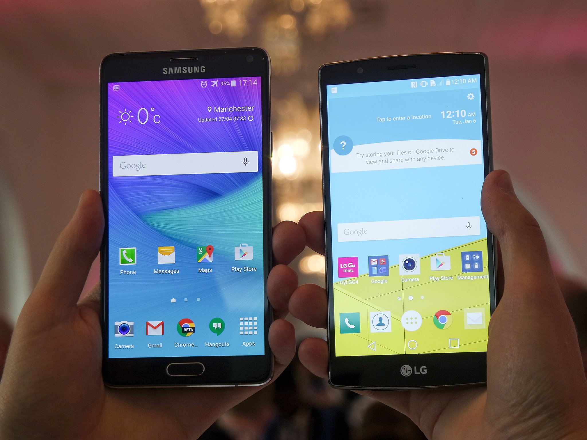 LG G4 versus Samsung Galaxy Note 4