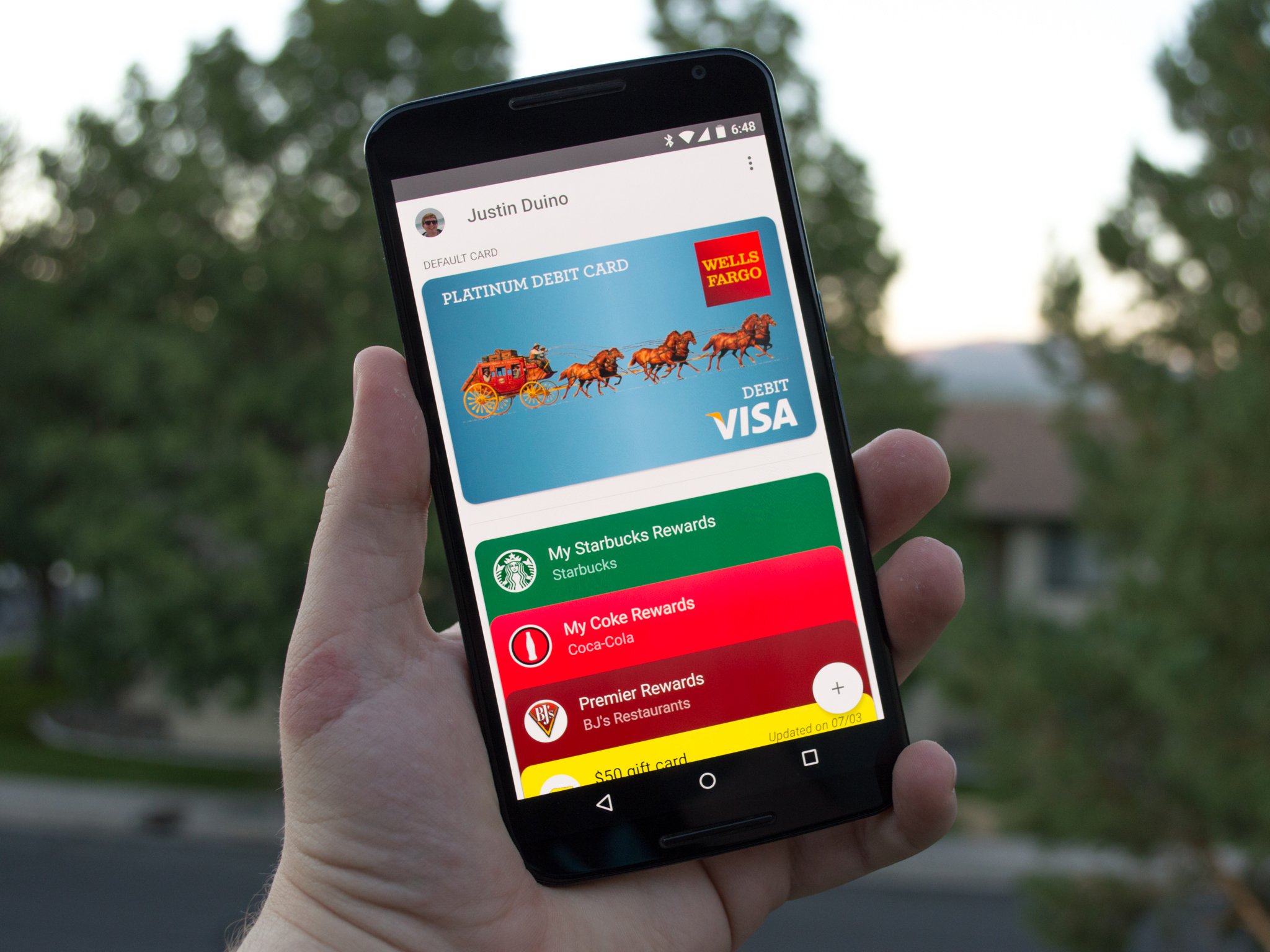 Android Pay Input Cards