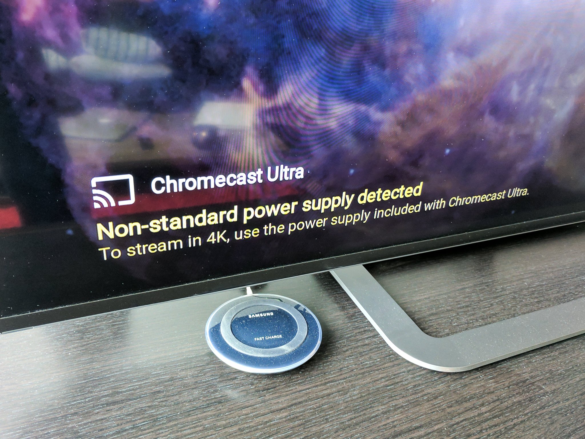 Chromecast Ultra power warning