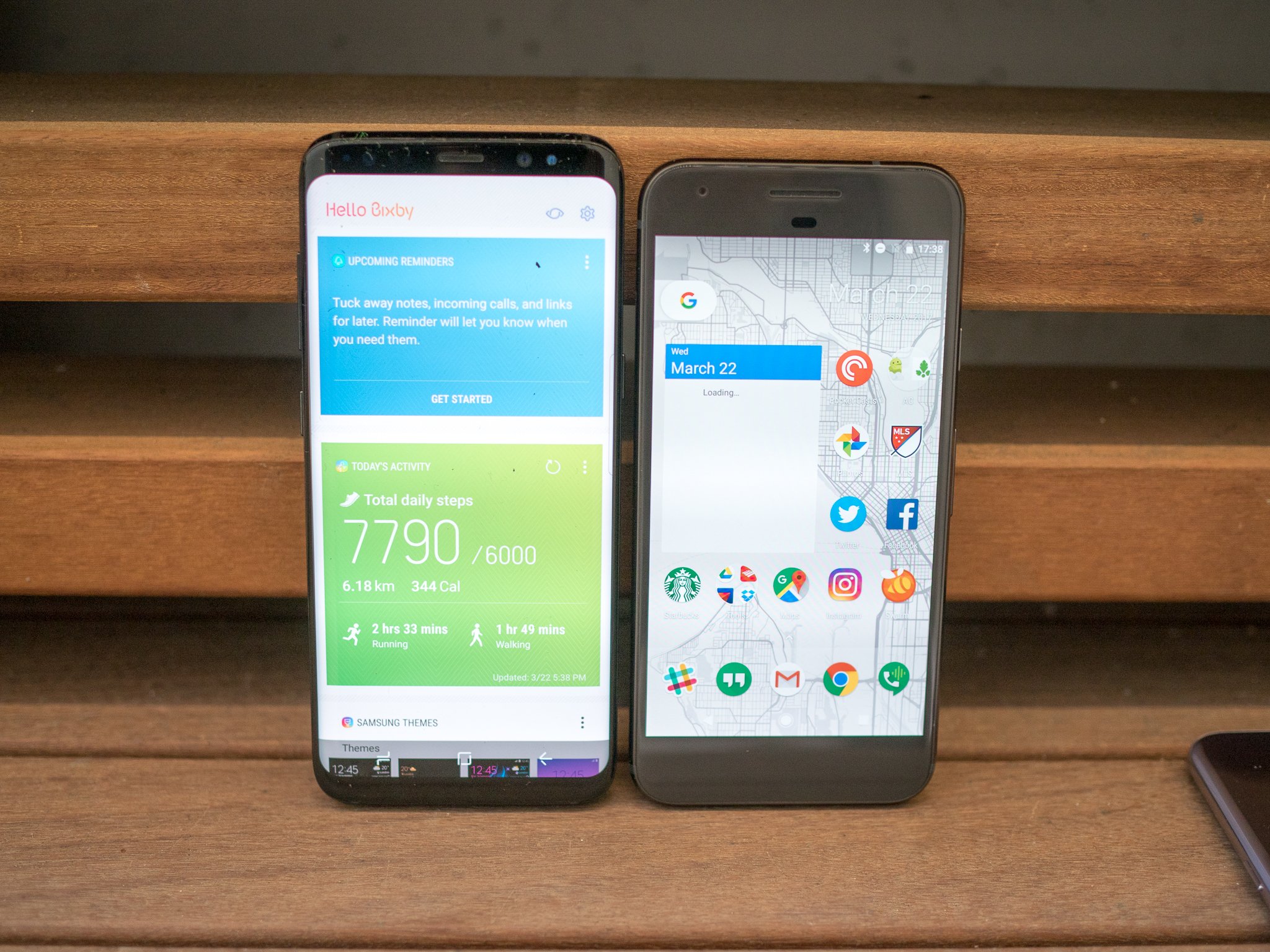 Galaxy S8 and Pixel
