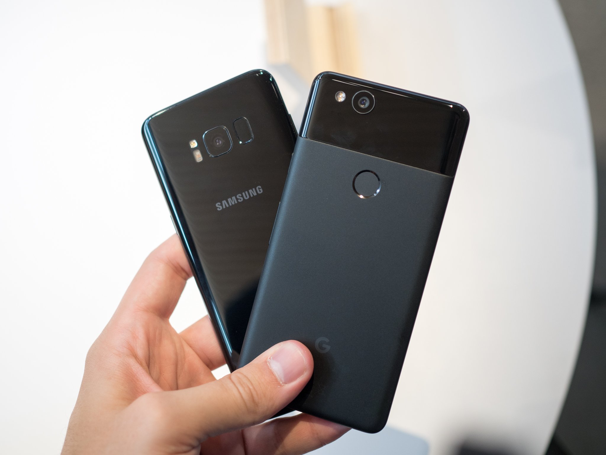 Google Pixel 2 and Galaxy S8