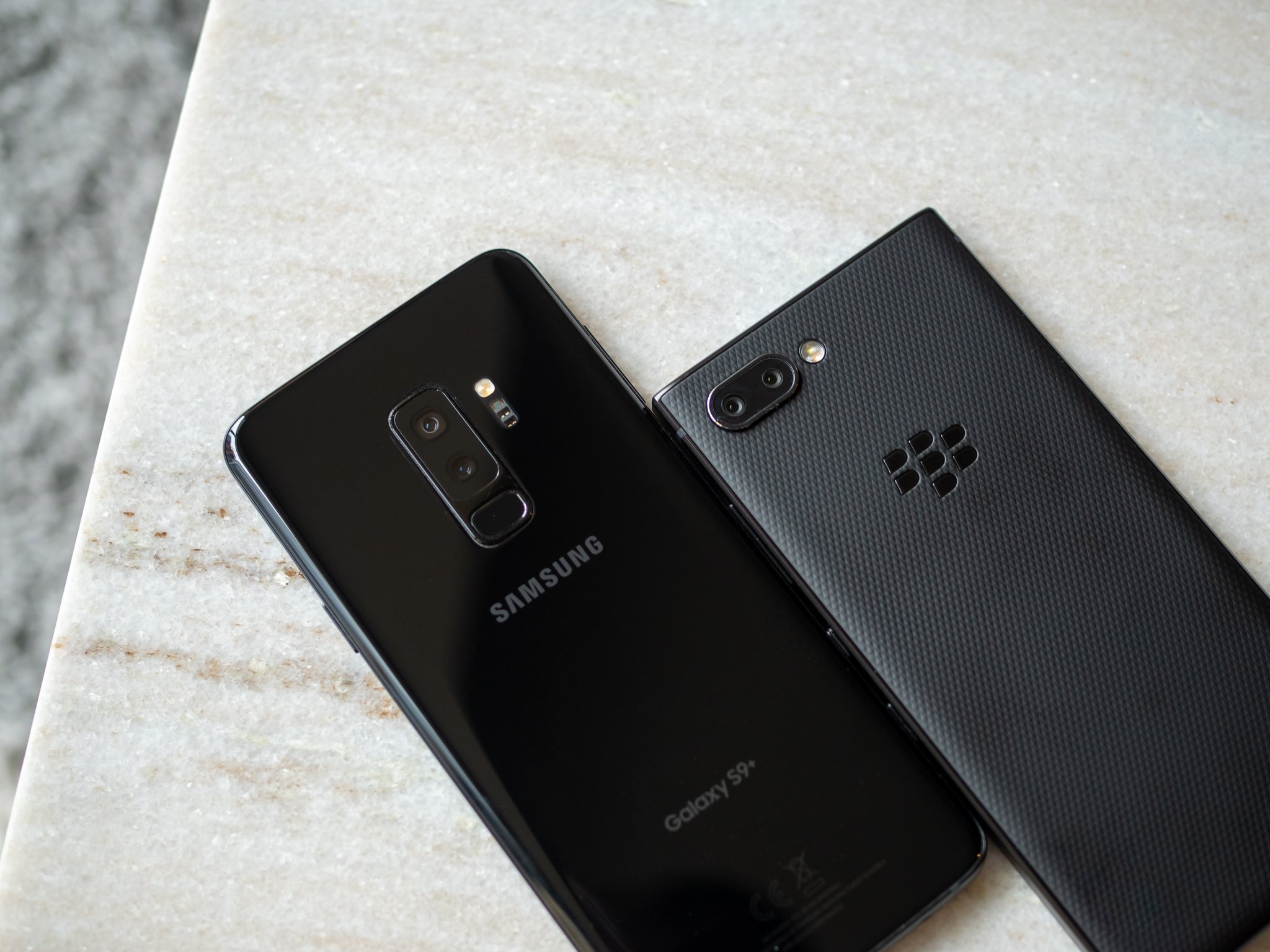 BlackBerry KEY2 and Galaxy S9+