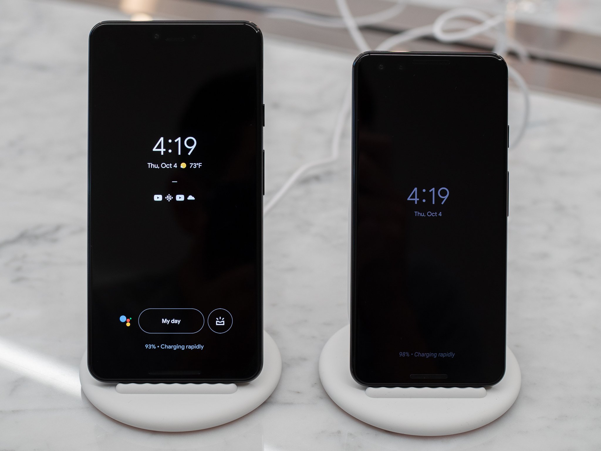 Google Pixel 3 and 3 XL on the Pixel Stand