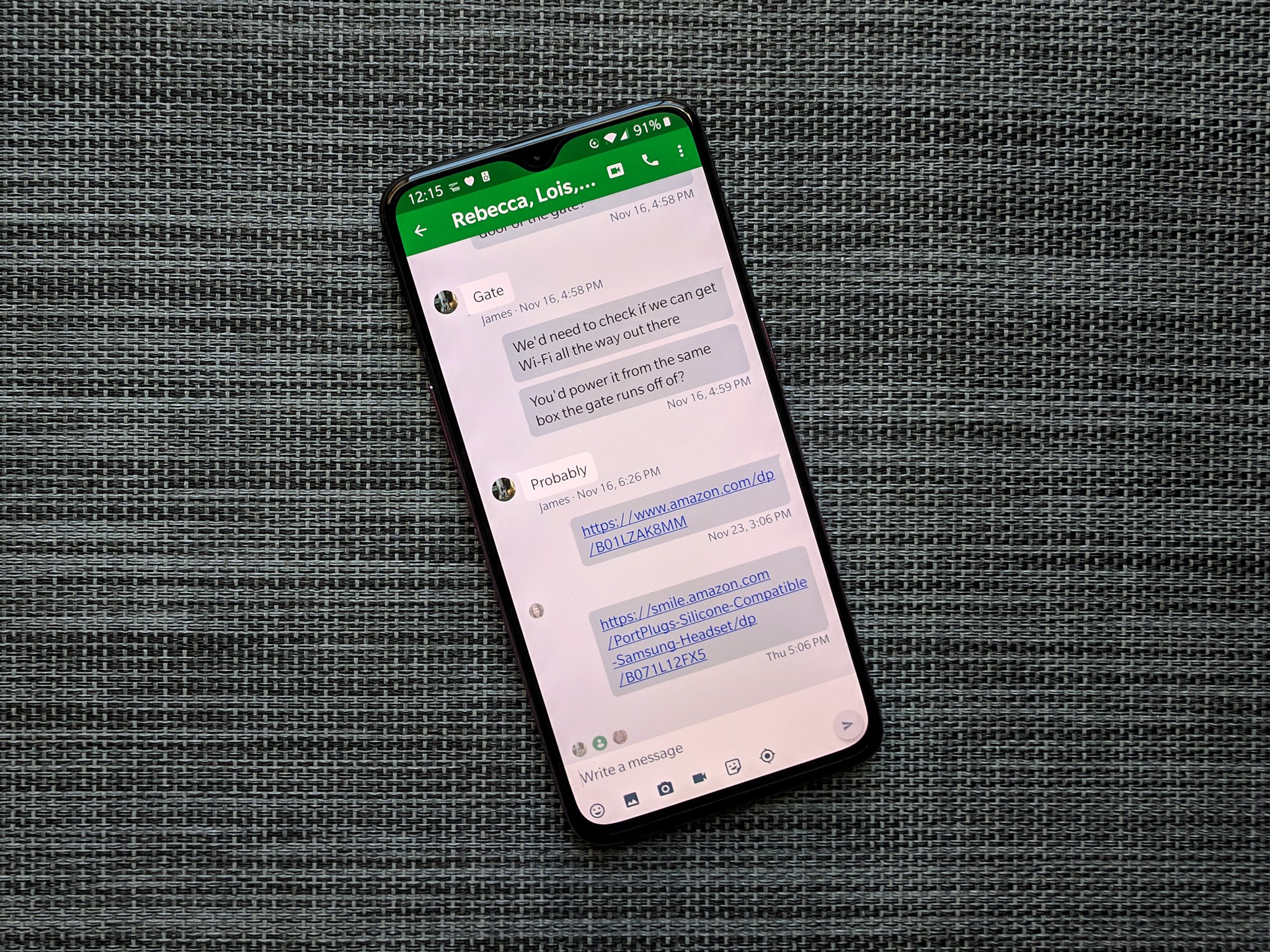 Google Hangouts on a OnePlus 6T