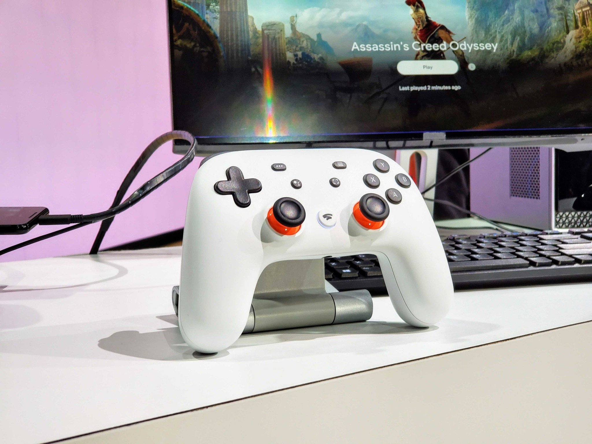 Stadia controller and monitor