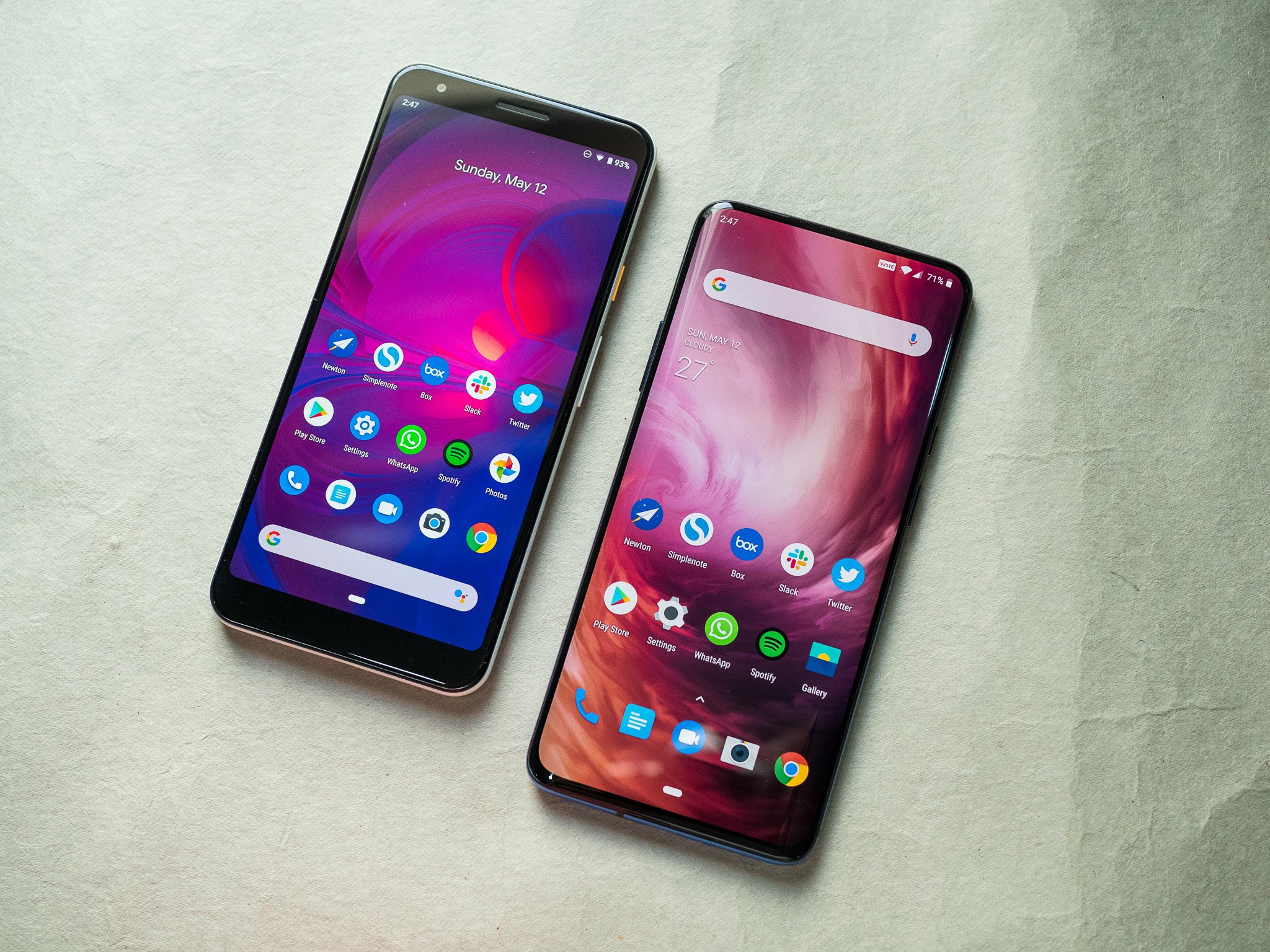 Pixel 3a XL and OnePlus 7 Pro