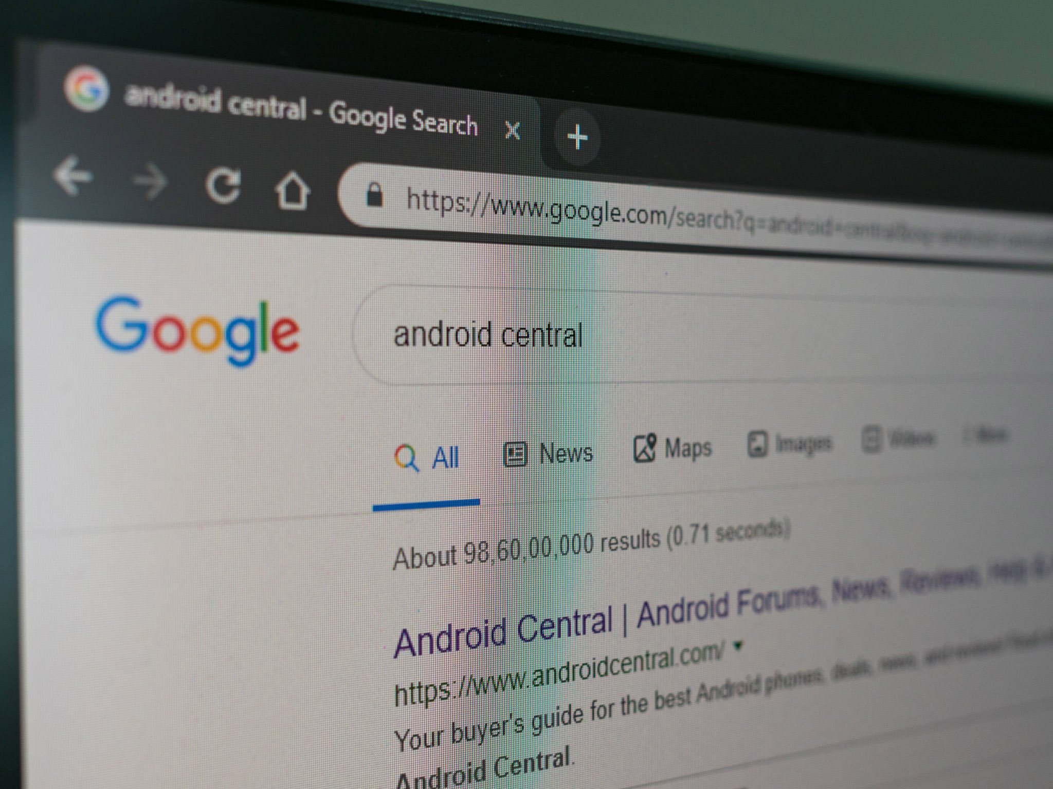 Android Central search results on Google