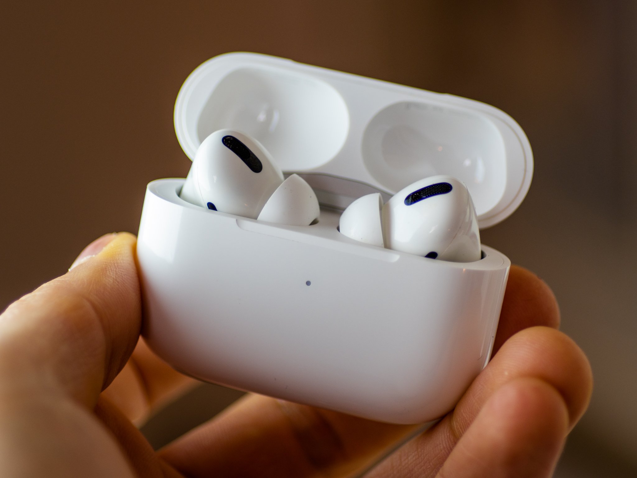 AirPods Pro in case with lid open