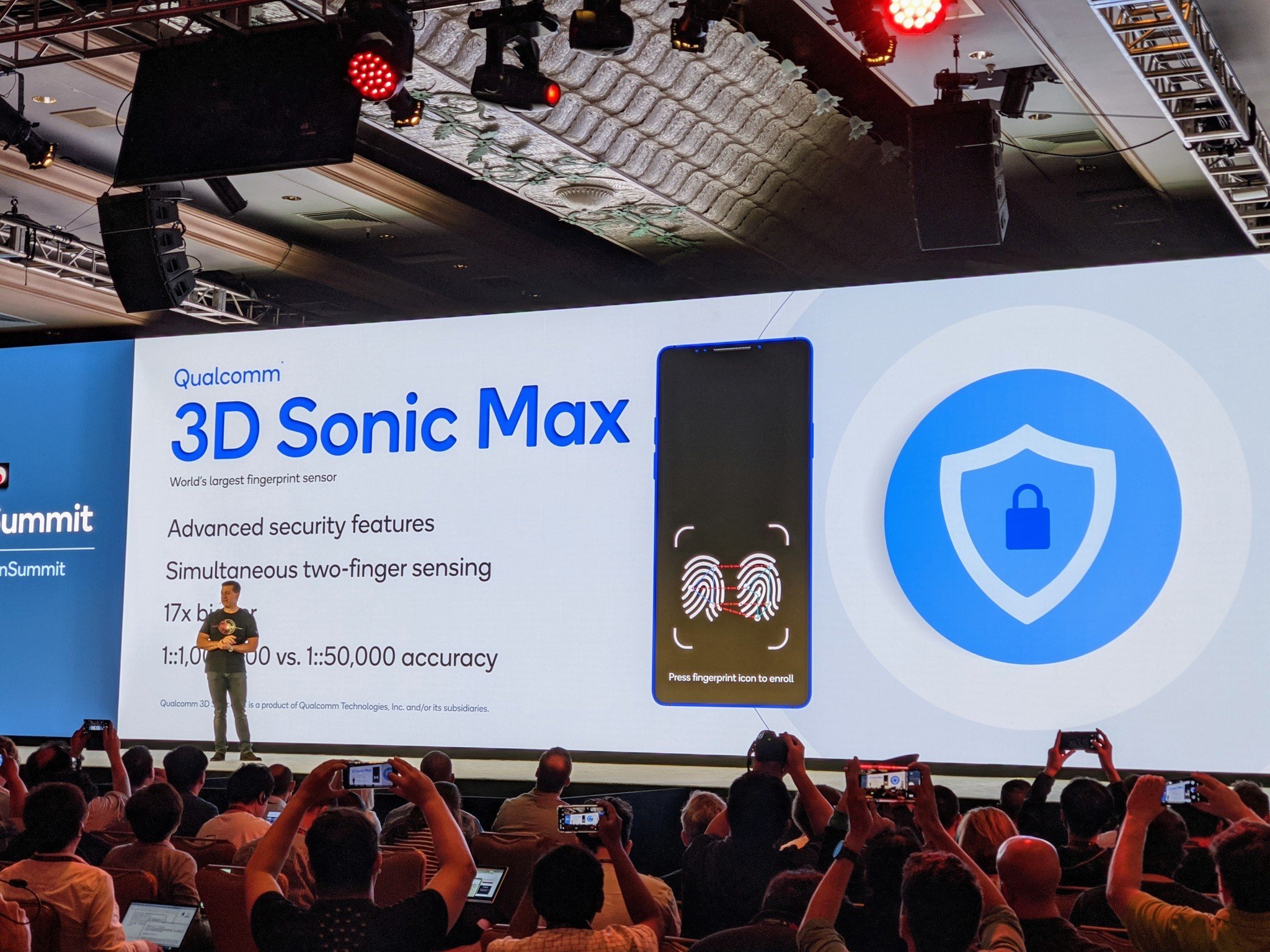 Qualcomm 3D Sonic Max fingerprint sensor