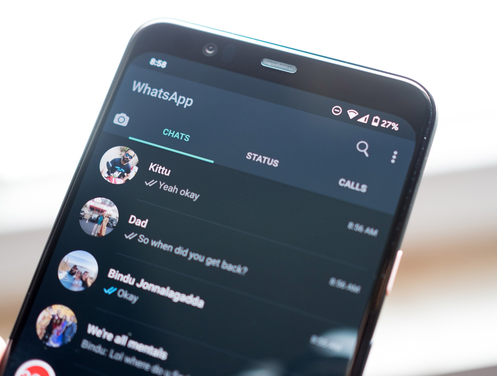 WhatsApp for Android dark mode