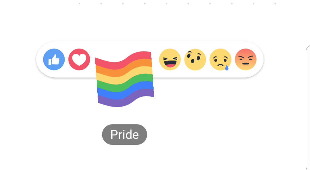 How to get the Pride flag reaction on Facebook