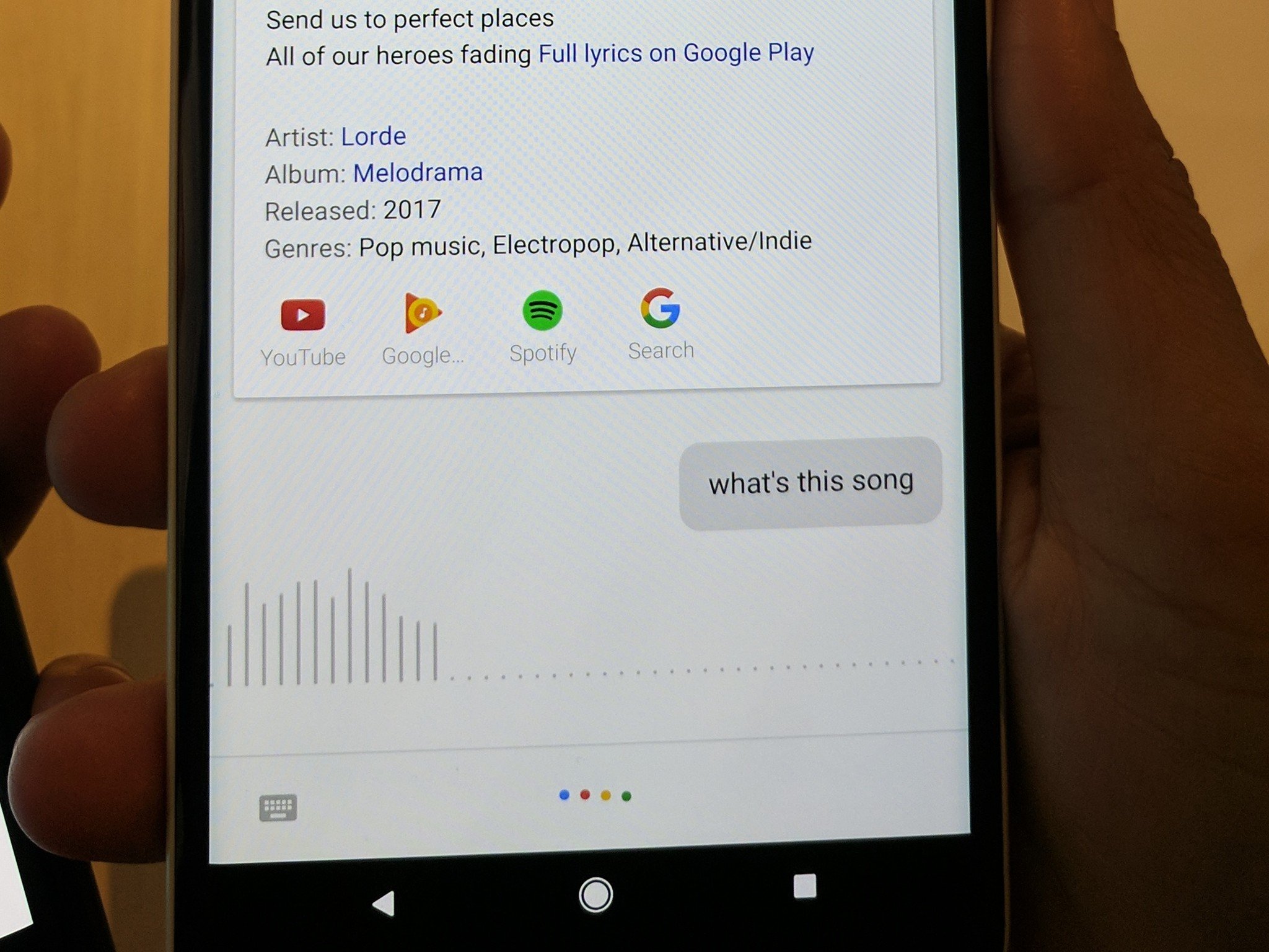 Google Assistant Song Identification AP 0