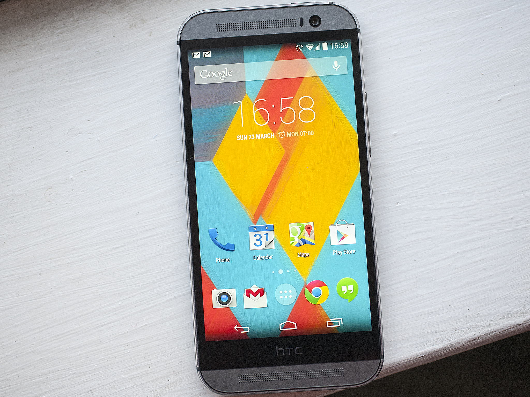 HTC One M8 Google Play edition mockup