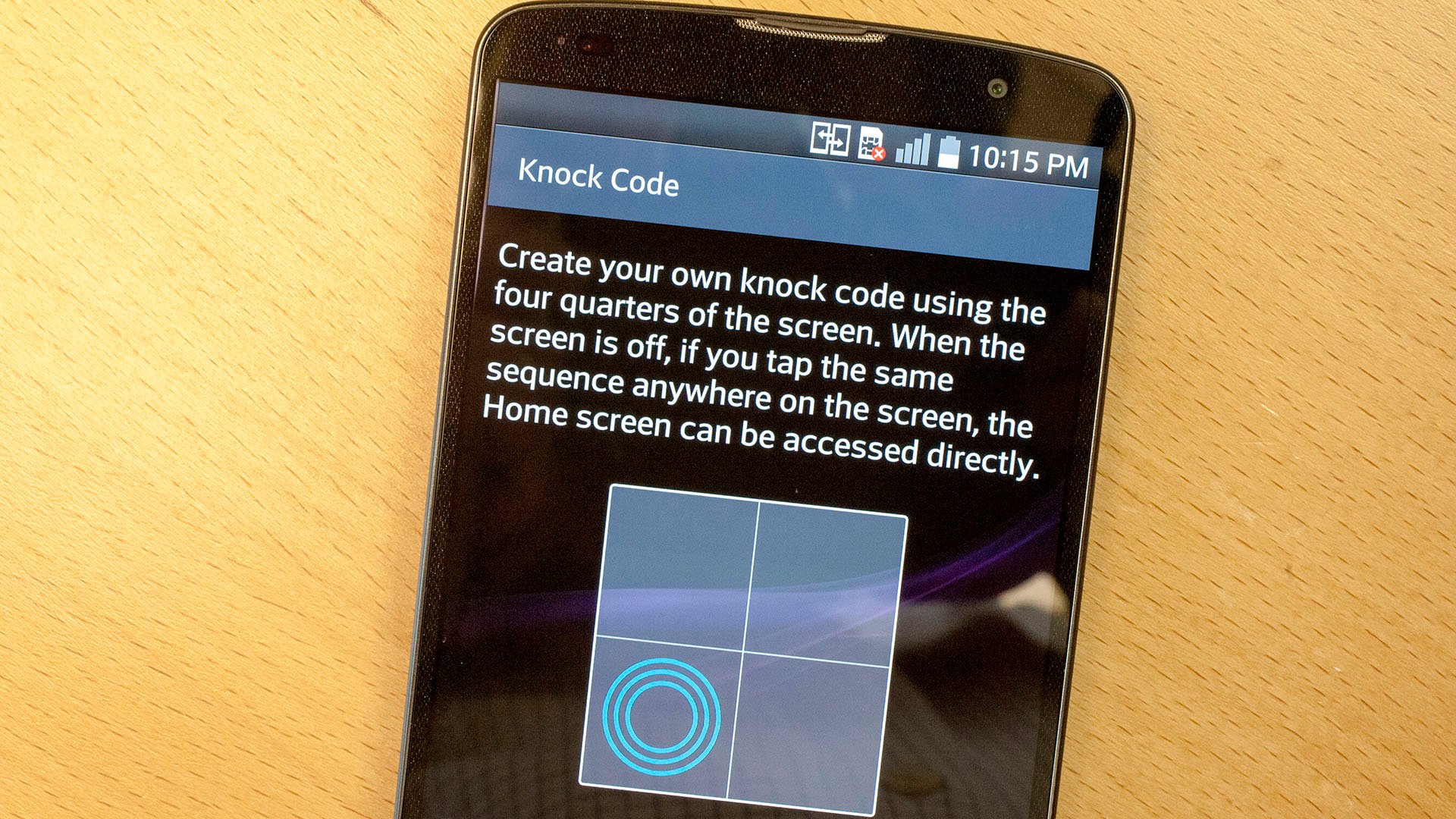 LG G Pro 2 Knock Code