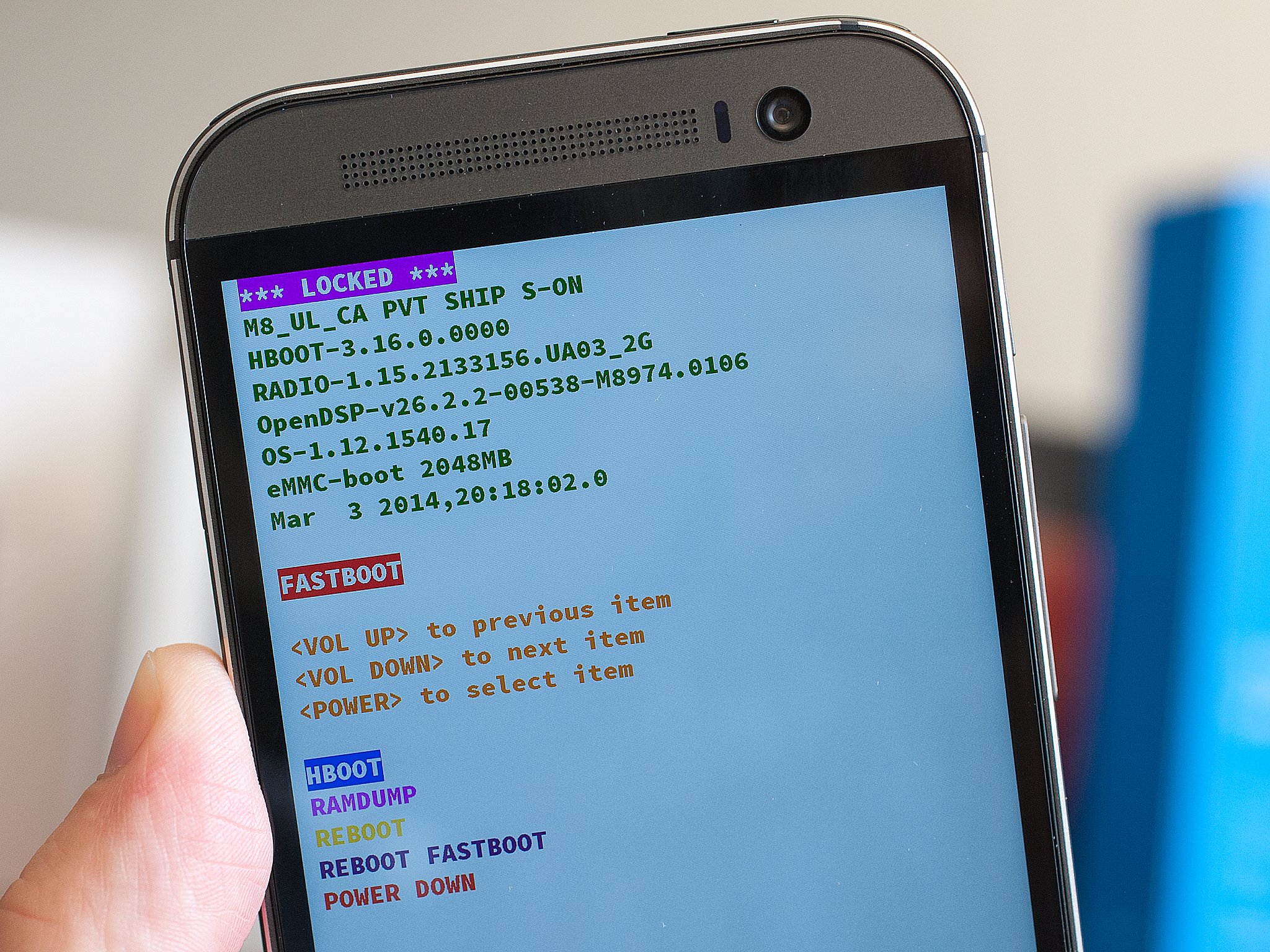 HTC One M8 bootloader