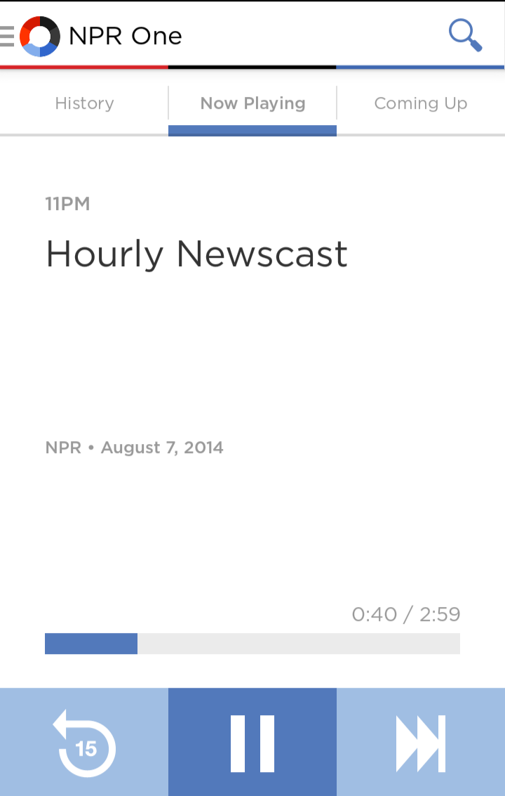NPR playback is clean and simple... perhaps too simple...