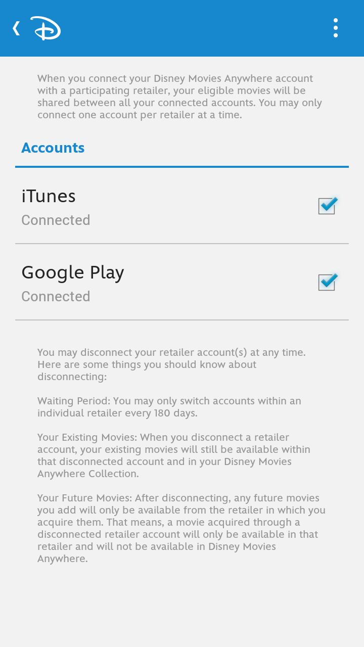 Connecting account. Google Play can be connected anywhere. Apple, not so much.