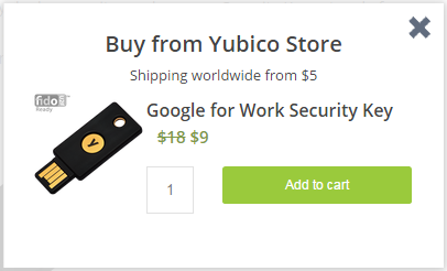 Yubico Key 50% off