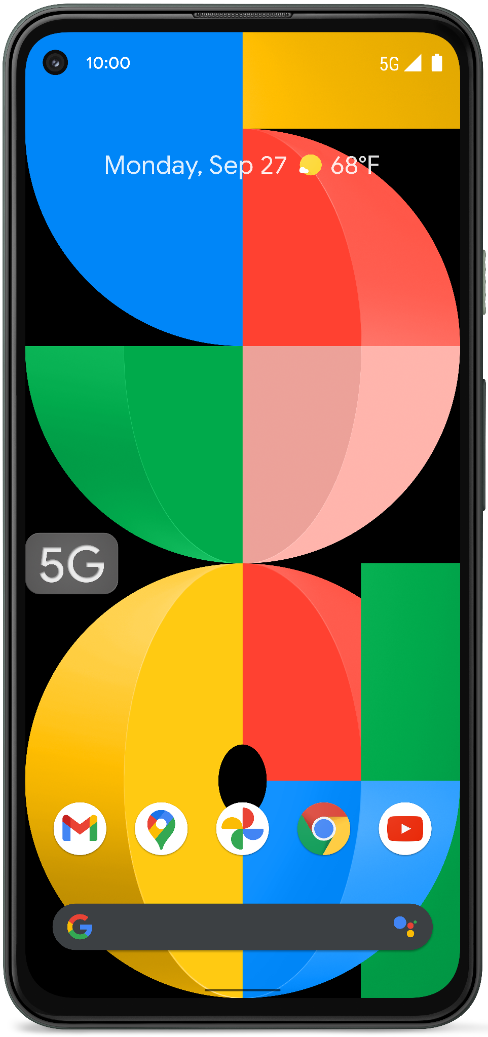 Renderização do produto Google Pixel 5a 5g