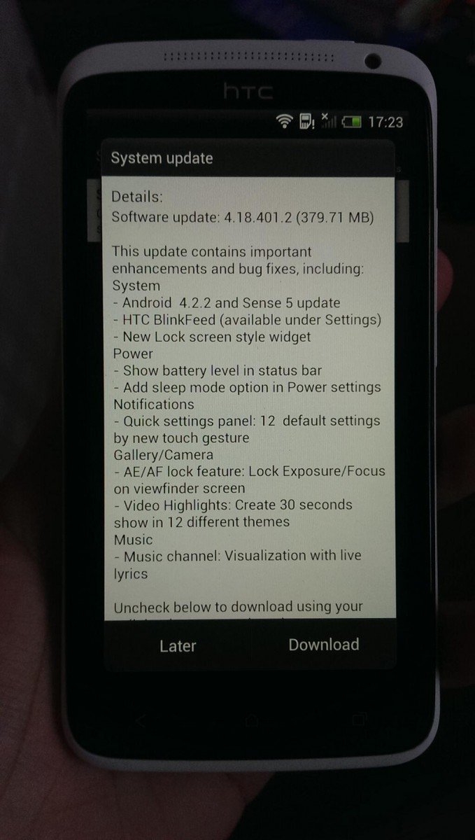 HTC One X Update