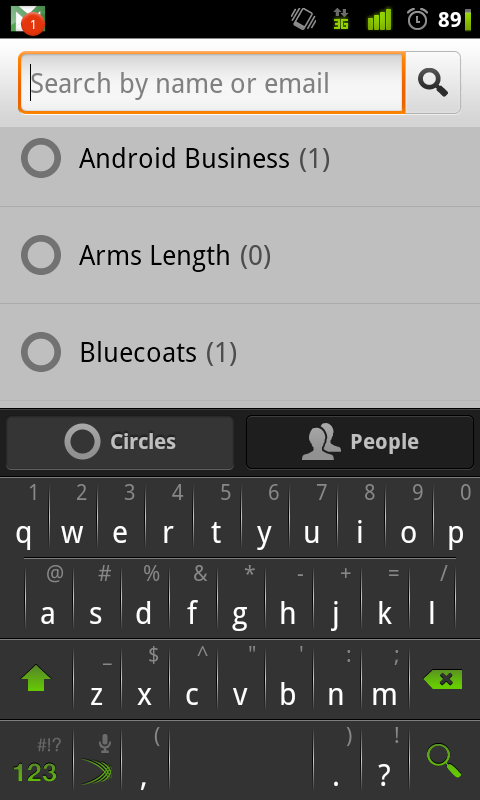 Google+ Circles add function