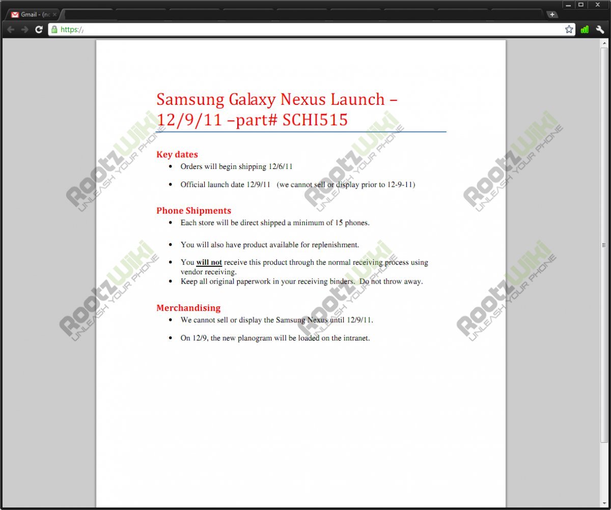 pdf about Galaxy Nexus