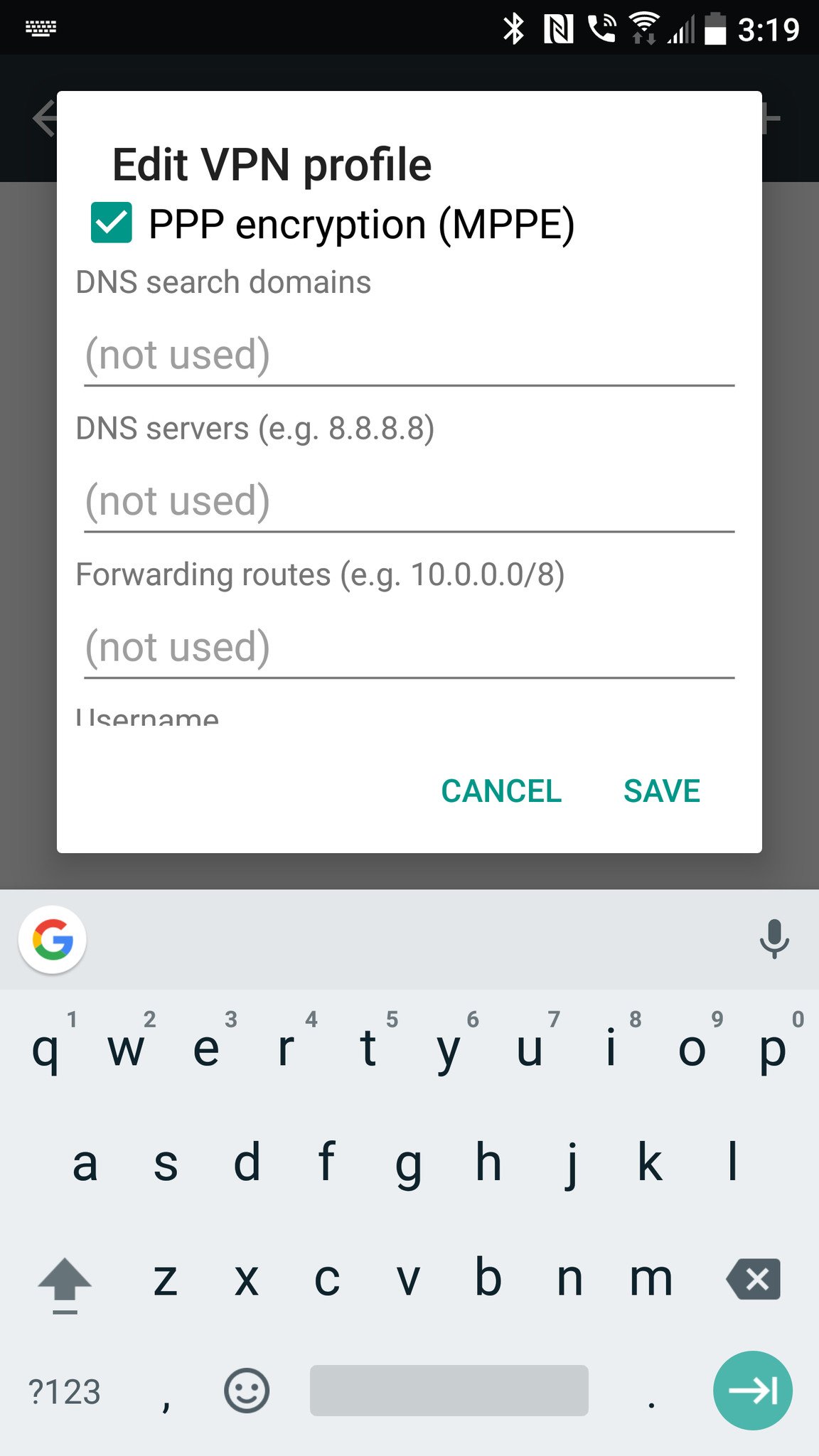 android phone vpn settings