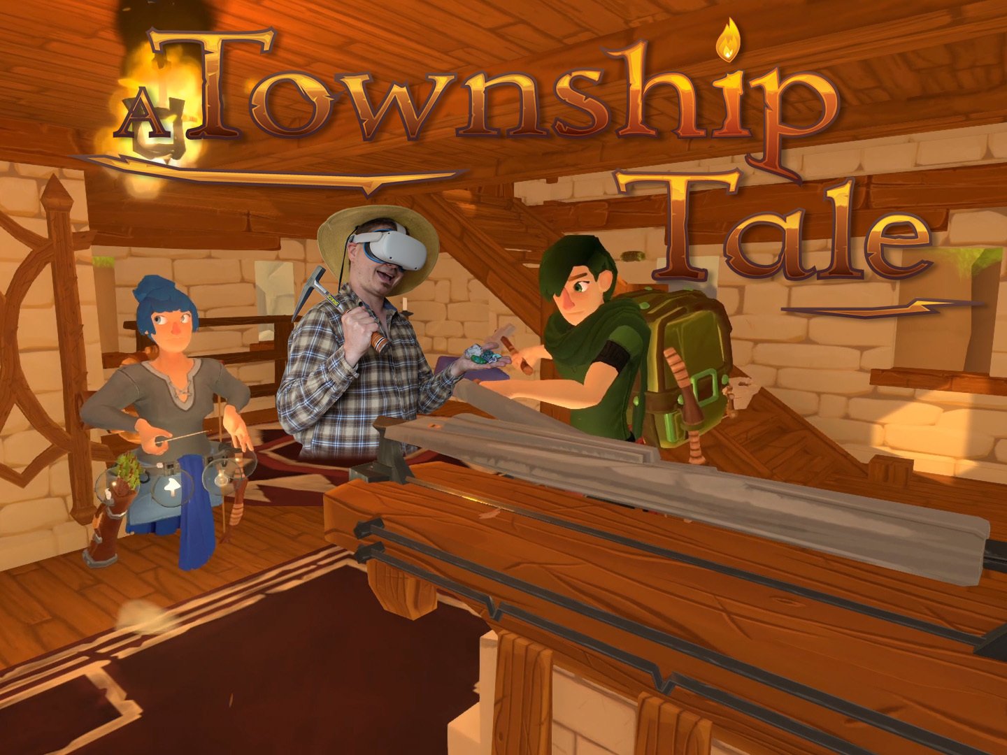 A Township Tale for Oculus Quest review: LARPing in a Minecraft-like