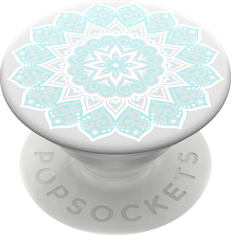 PopSockets Swappable PopGrip with teal mandala pattern