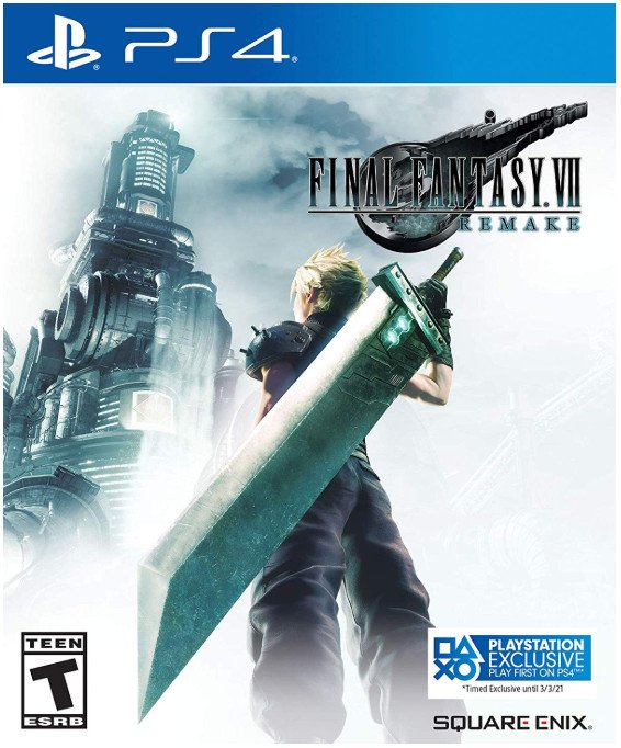 Final Fantasy 7 remake boxart for PS4