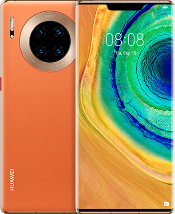 Huawei Mate 30 Pro Orange Back Front Press
