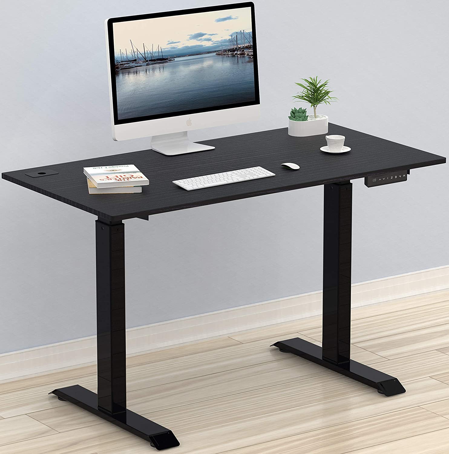 Shw Electric Height Standing Desk Black