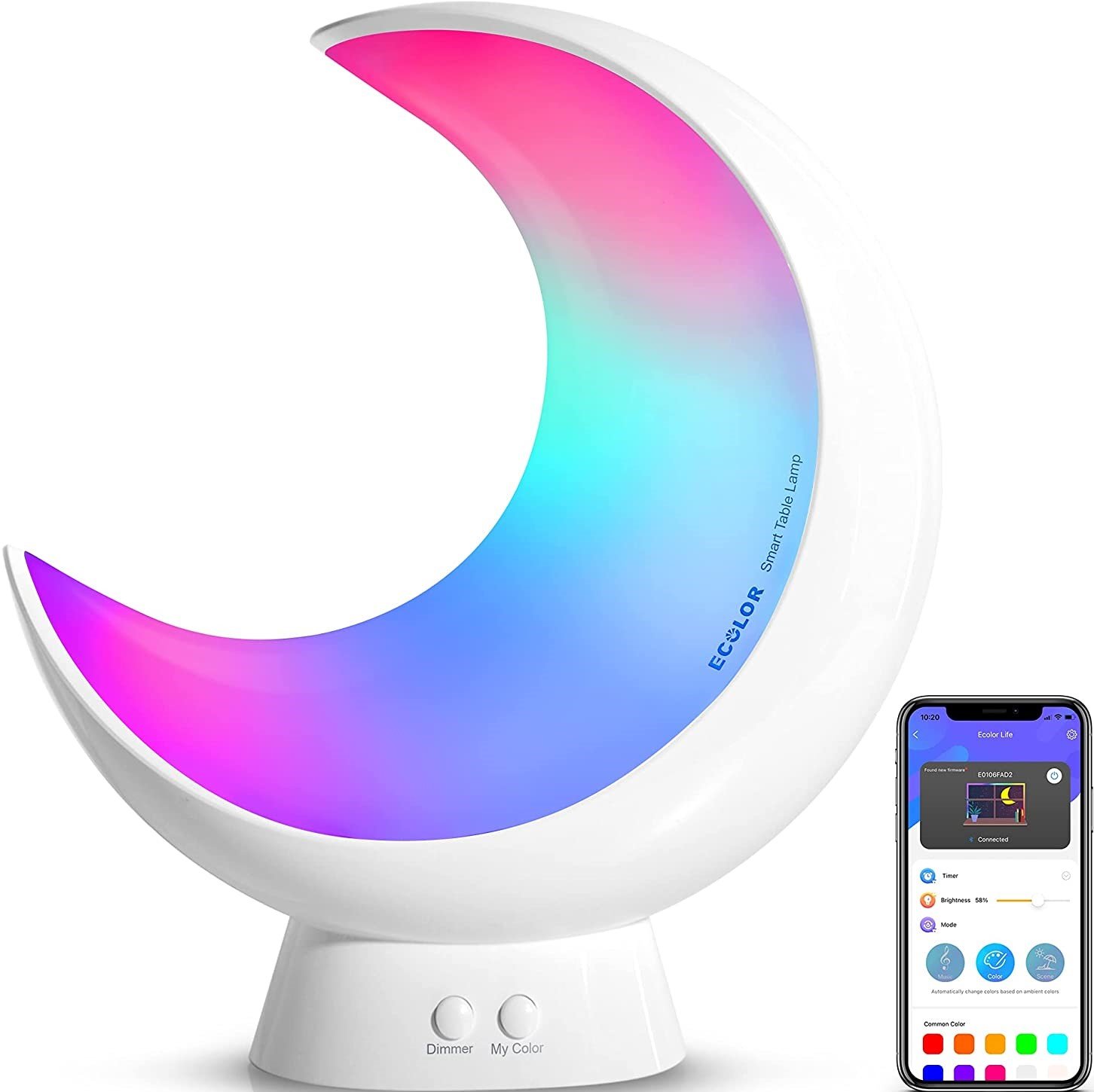Ecolor Smart Table Lamp Render Reco