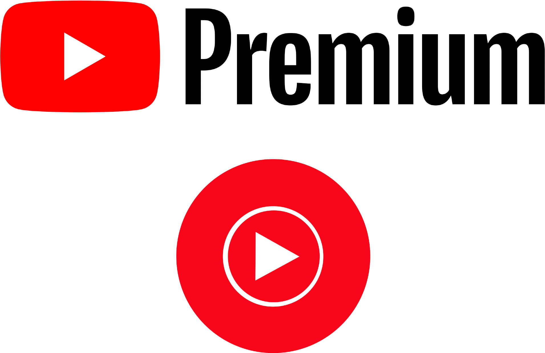 YouTube Premium Logo With YouTube Music