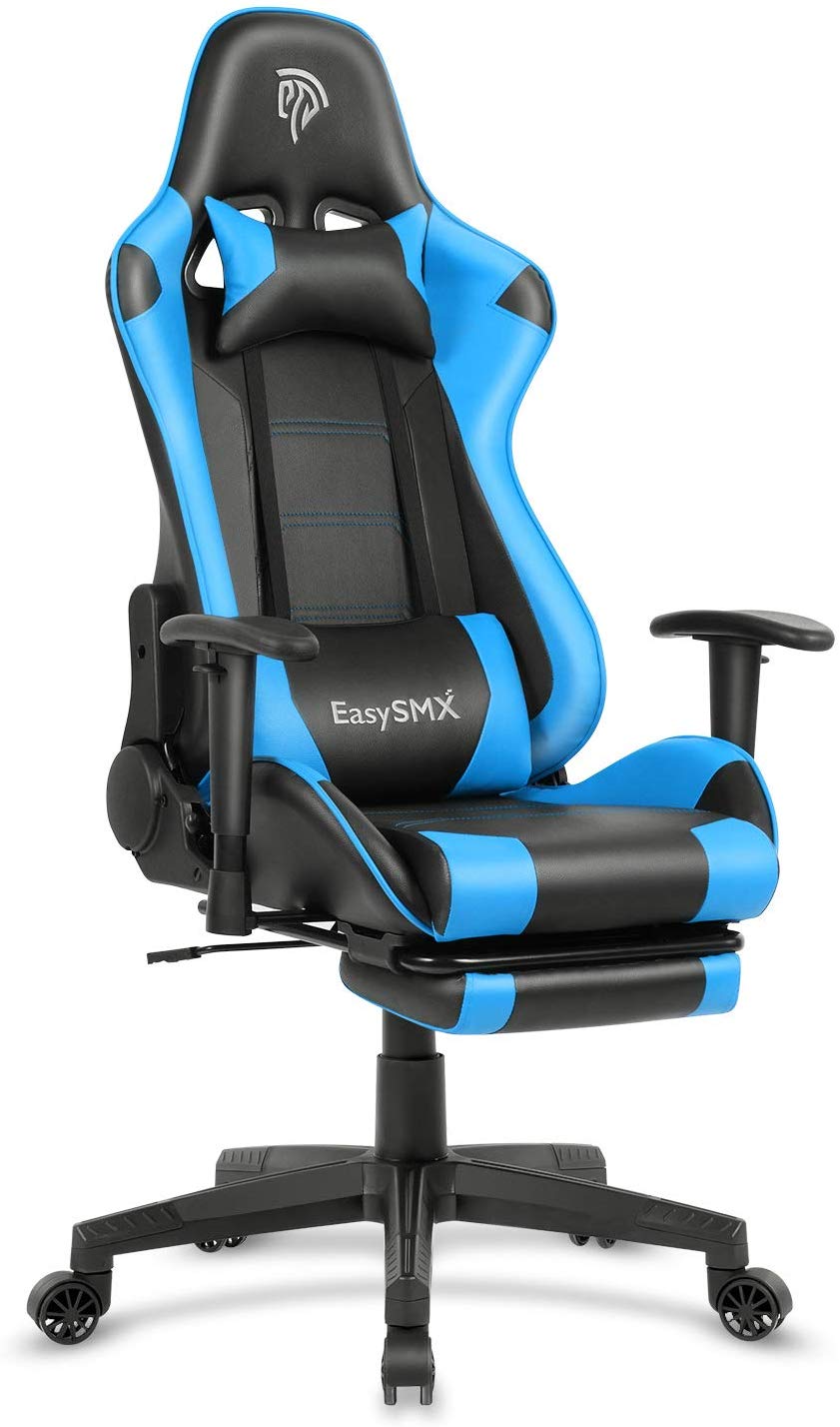 EasySMX Gaming Chair Racing Office Computer Game Chair with Footrest