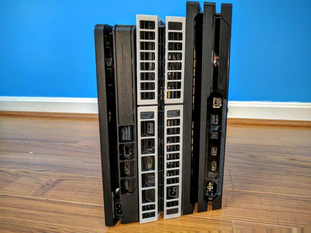 PS4 and Pro ports backplates compared