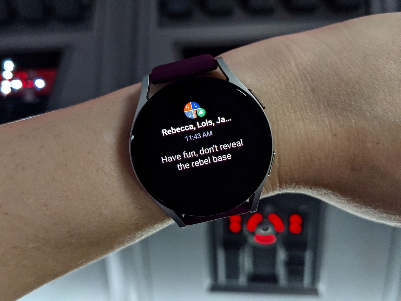 Galaxy Watch 4 Google Chat Notification