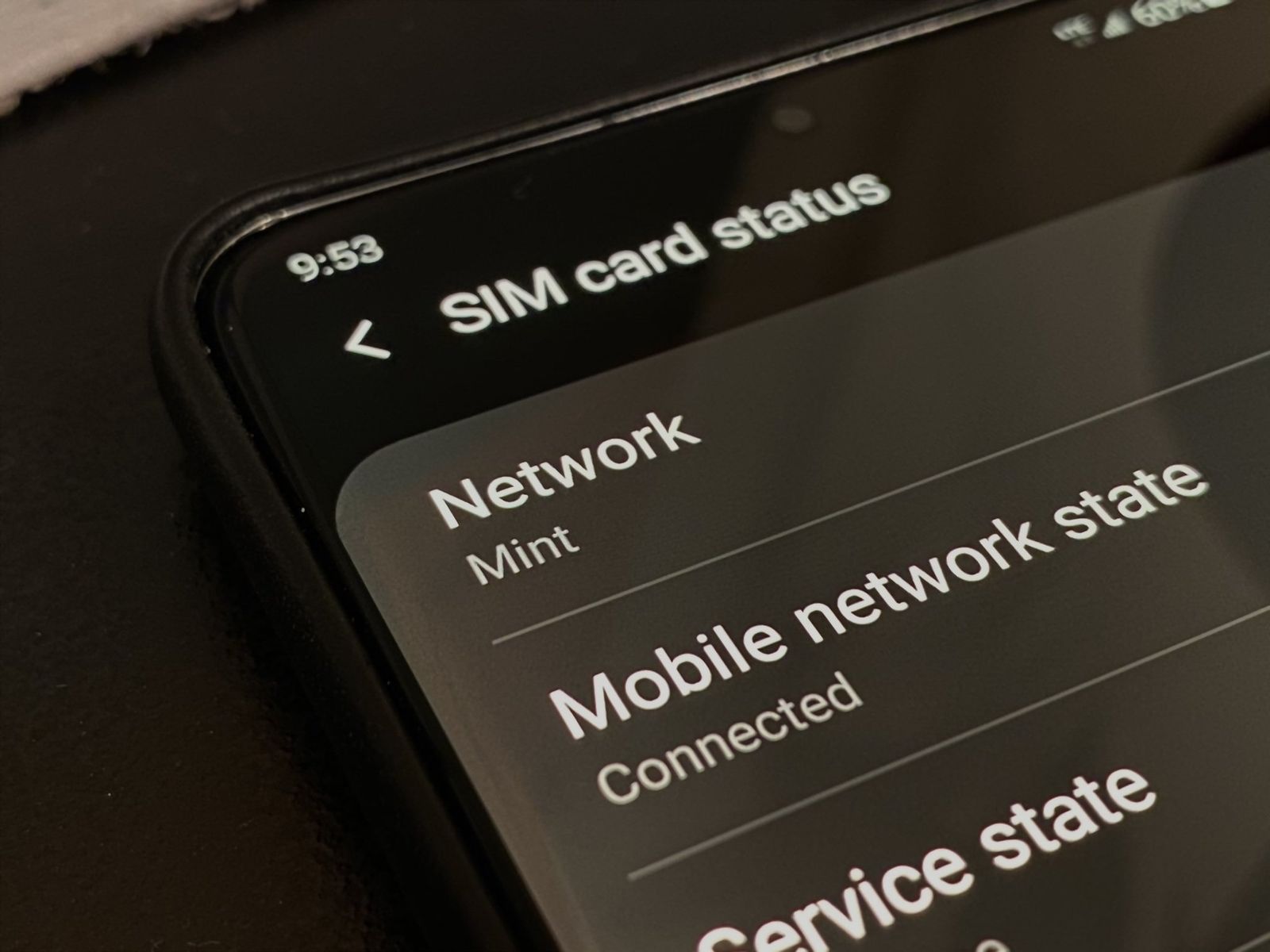 Mint Mobile Settings About Phone