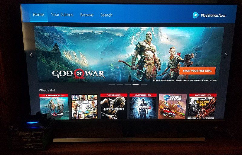 PlayStation Now home screen